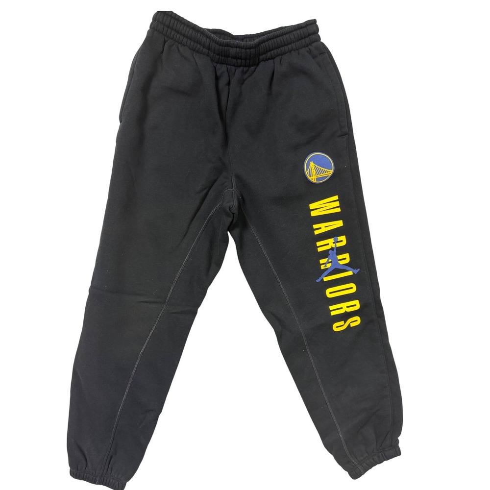 Jordan Golden State Warriors Kids Fleece Sweatpants Black M 10/12 Jumpman NBA J5